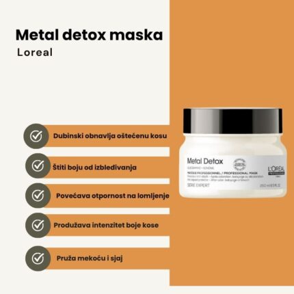 Maska za jačanje i regeneraciju Loreal Professional SE Metal Detox 250ml