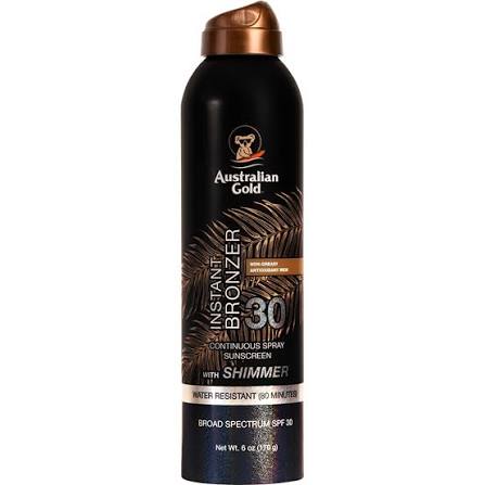 AU Australian Gold - SPF 30 Continuous spray with bronzer 177ml - Slika 1