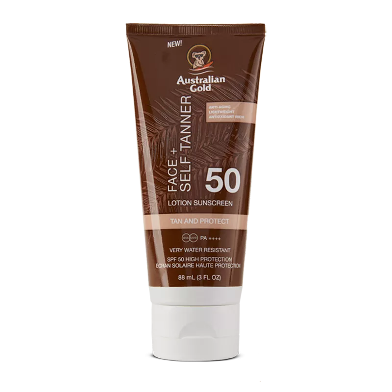 spf-50-face-self-tanner-lotion Australian Gold SPF 50 Face + Self tanner losion 88ml - Slika 1
